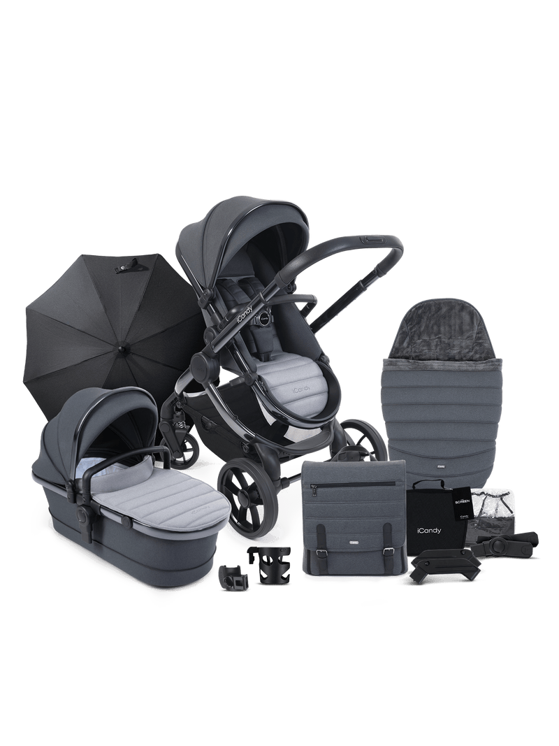 Peach 7 Truffle Pushchair and Carrycot - Bundle