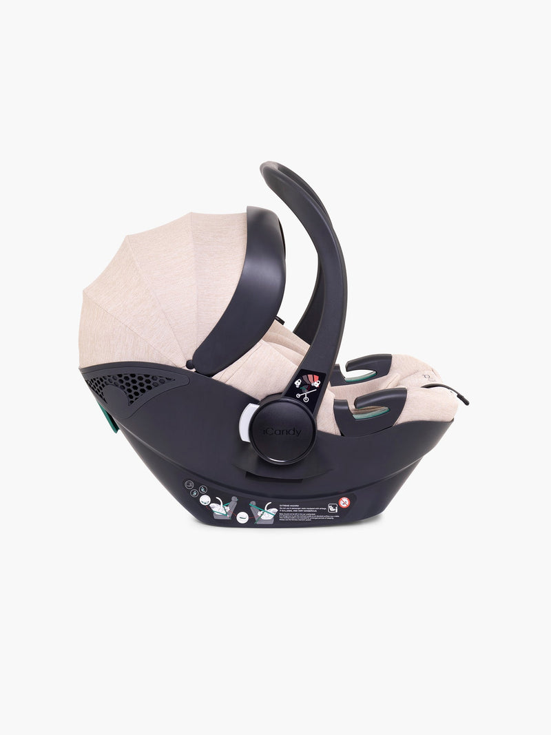 Peach 7 Biscotti Pushchair and Carrycot - Car Seat Bundle