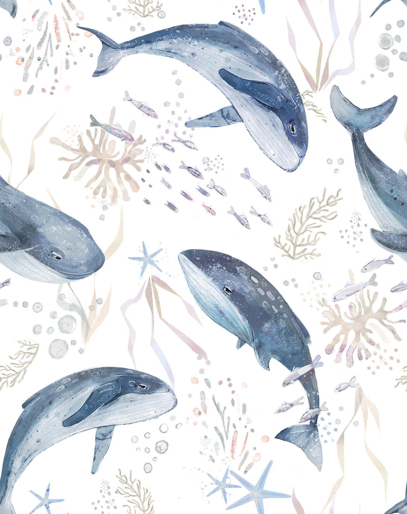 Leggings með hvala mynstri